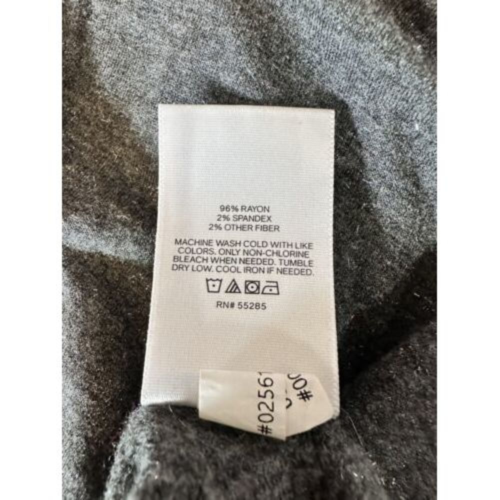 Express Womens Charcoal Gray Glitter Mock Neck Long‎ Sleeve Crop Size L/XL - Picture 5 of 5